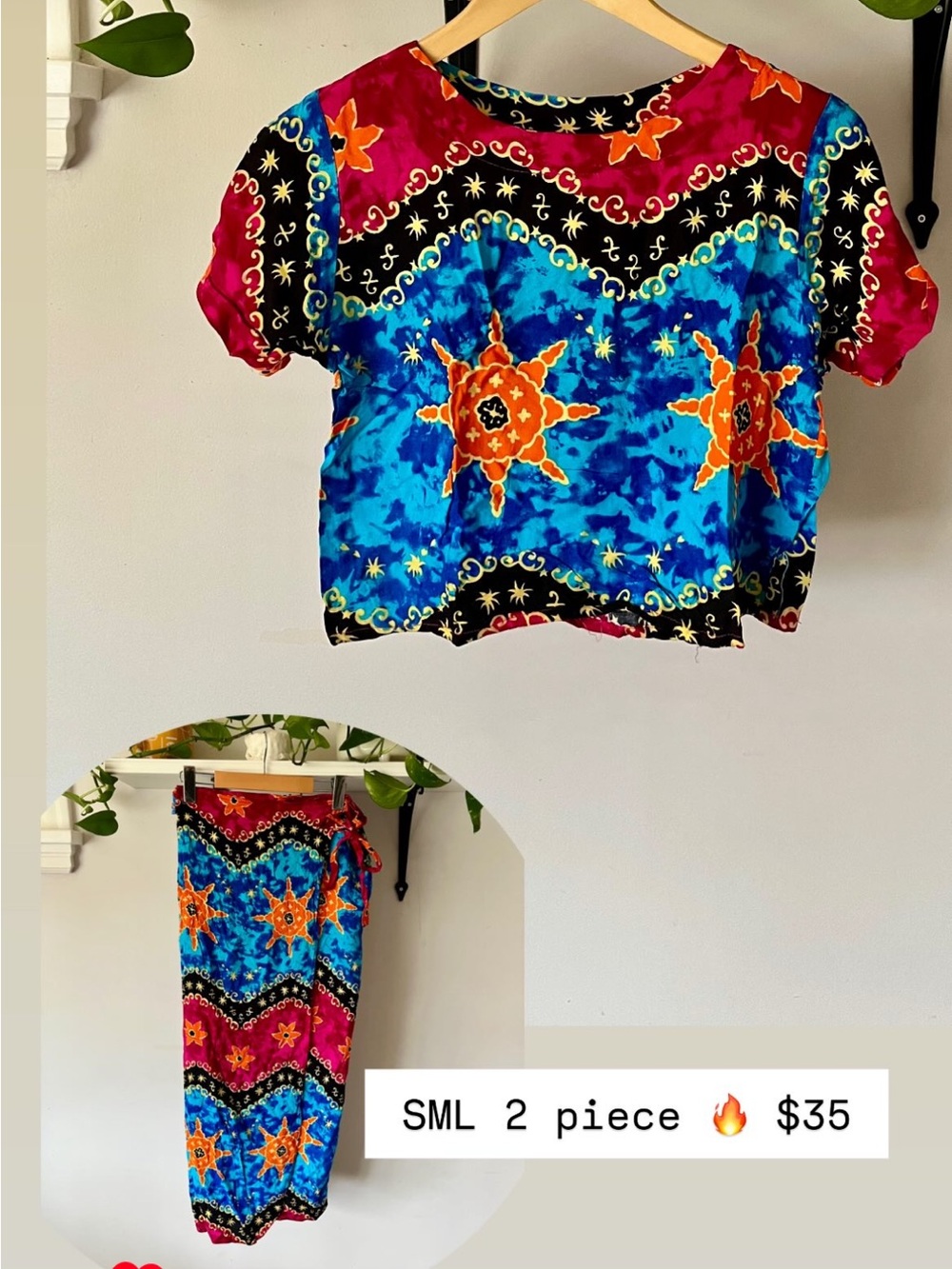 Kids Bright Multi-Color Tie-Dye Sun Print Top - Multi